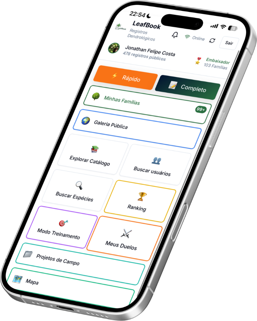 LeafBook App Home Mockup